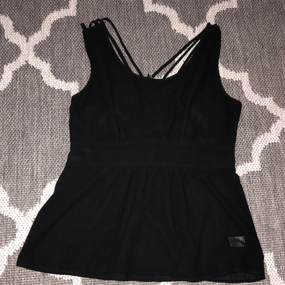 Black lace top straps shoulders